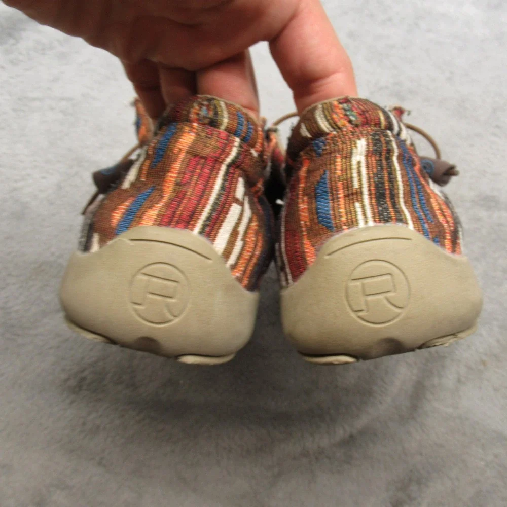 Roper Aztec Mens Shoes 9 Brown‎ Southwestern Slip On Lace-Up Shoes Loafer Casual